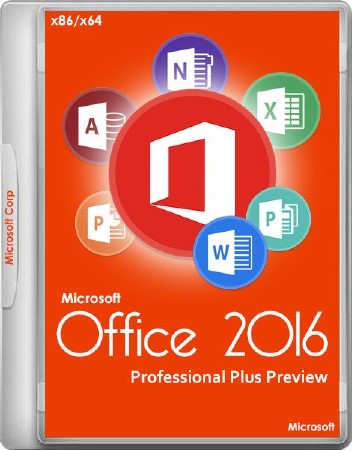 Microsoft Office 2016 Professional Plus Preview x86/x64 16.0.4229.1021 by Ratiborus 2.9 (2015)