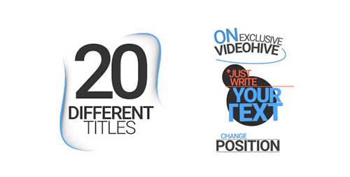 20 Different Titles - Project for After Effects (Videohive)
