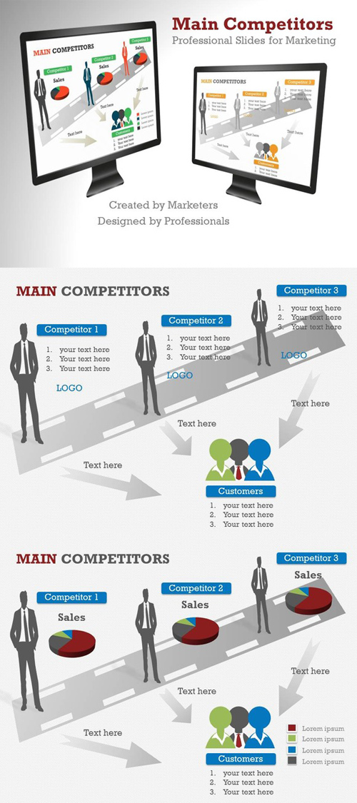 CM - Main Competitors PowerPoint Template 372548