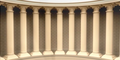Футаж с колоннами в греческом стиле