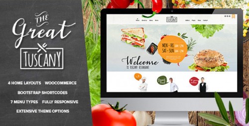 Download Nulled Tuscany v1.4.4 - Restaurant Shop Creative WordPress Theme  