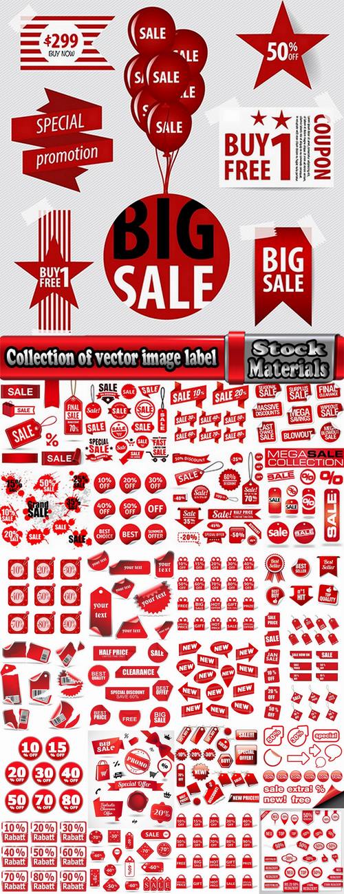 Collection of vector image label on various subjects #5-25 Eps
