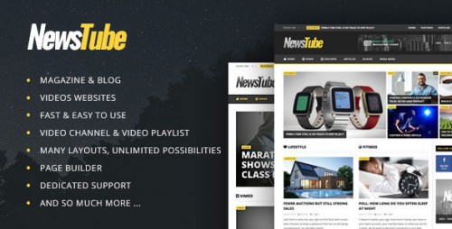 [nulled] NewsTube v1.4.4 - Magazine Blog & Video product