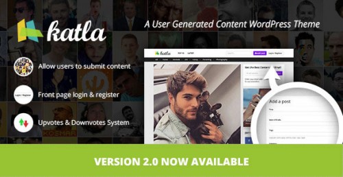 Katla v2.2.5 - User Generated Content WordPress Theme pic