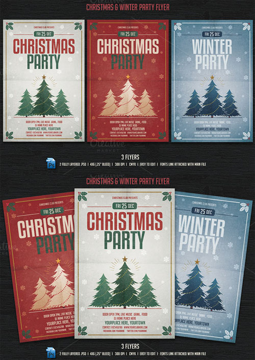 Christmas & Winter Party Flyer 446615 (Creativemarket) 5