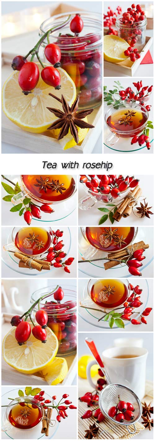 Tea with rosehip and lemon