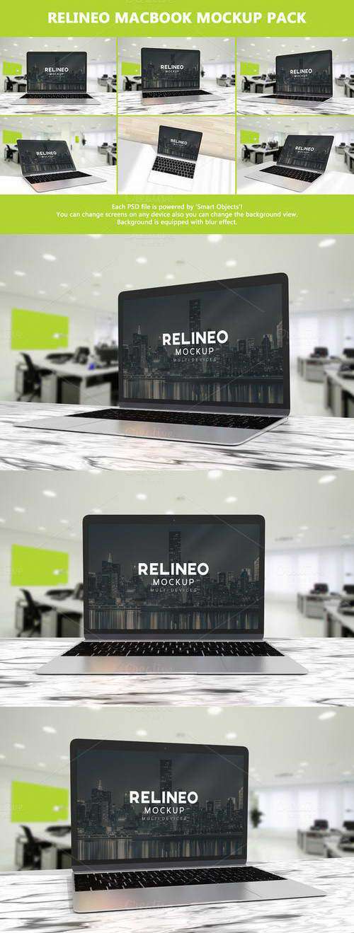 CM - Relineo Macbook Mockup Pack - #1