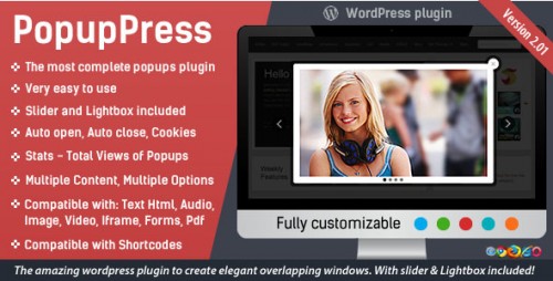 Nulled PopupPress v2.1.8 - Popups with Slider & Lightbox for WP download
