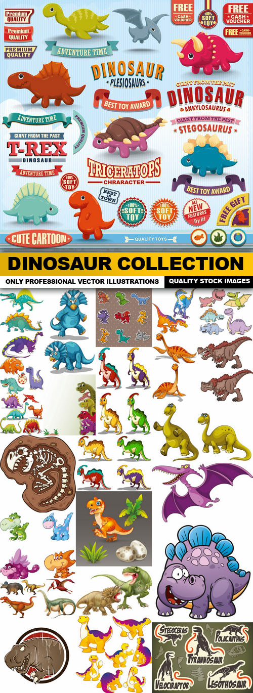 Dinosaur Collection - 25 Vector