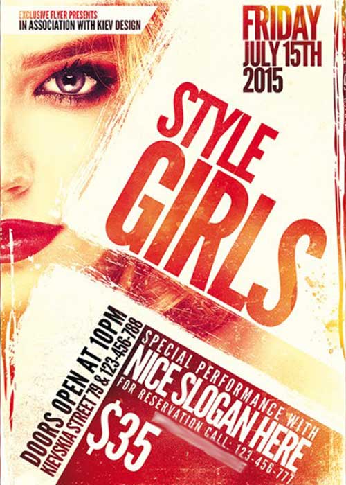 Style Girls Premium Flyer Template + Facebook Cover