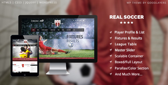 Nulled ThemeForest - Real Soccer v1.06 - Sport Clubs Responsive WP Theme