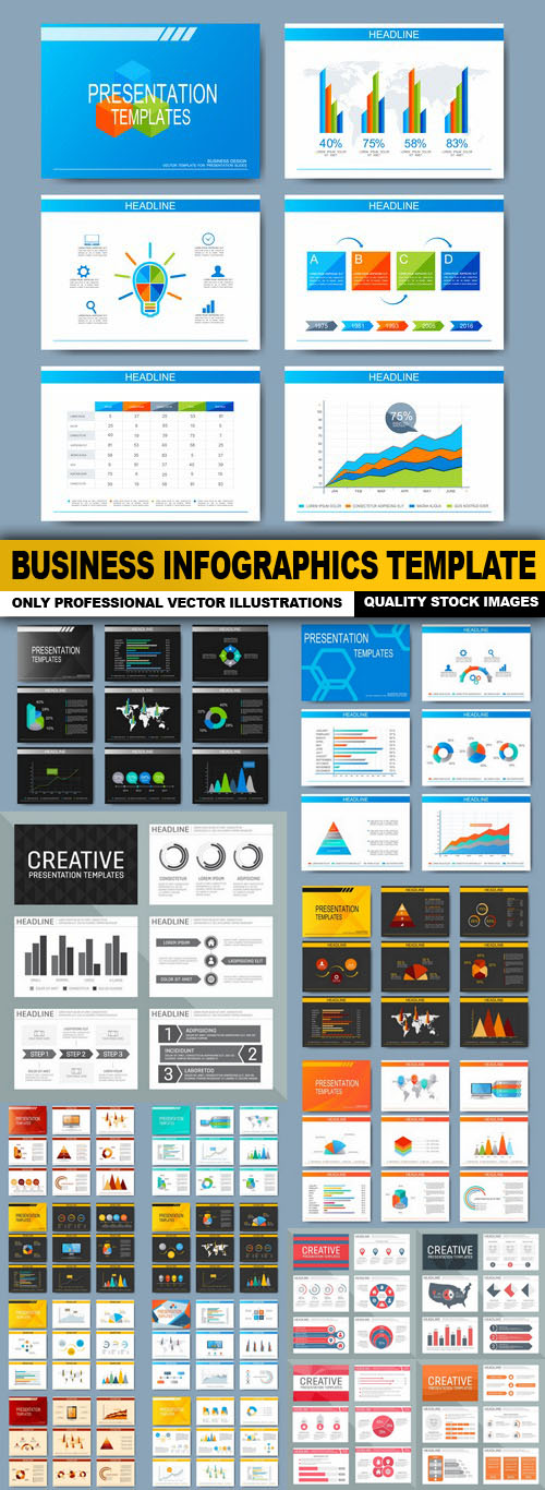 Business Infographics Template - 18 Vector