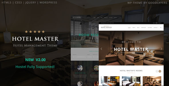 Hotel Master v2.04 - Hotel Booking WordPress Theme