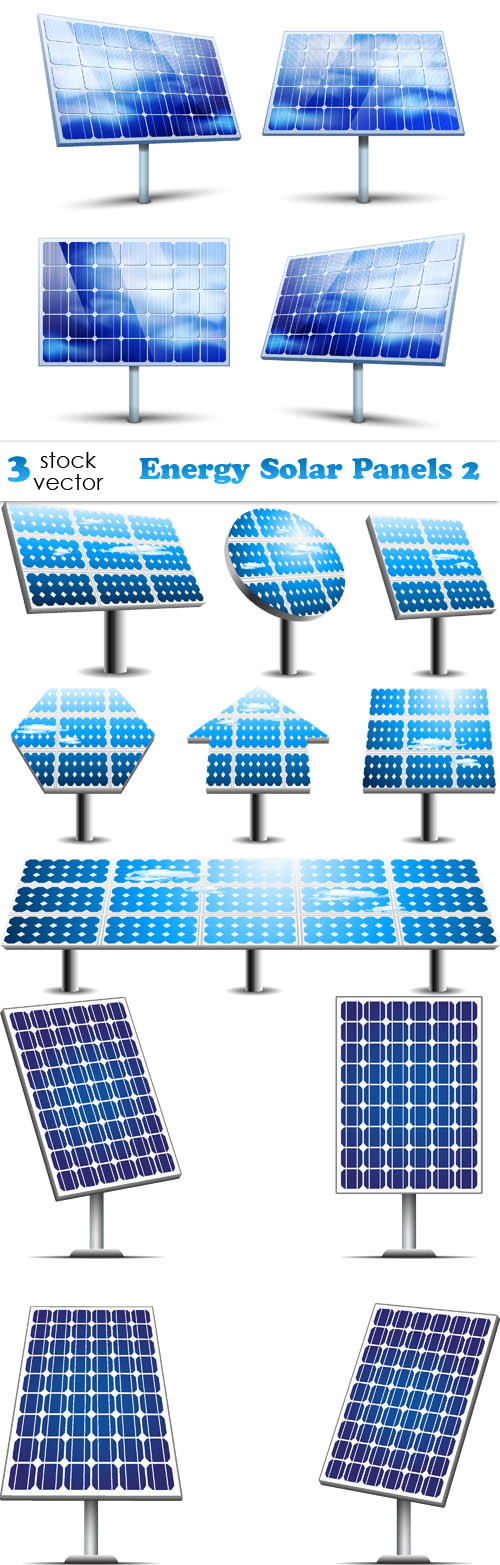 Vectors - Energy Solar Panels 2