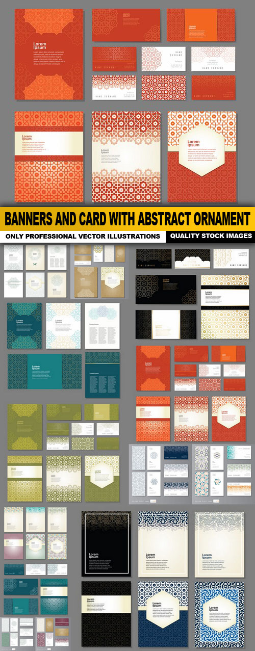 Banners And Card With Abstract Ornament - 13 Vector