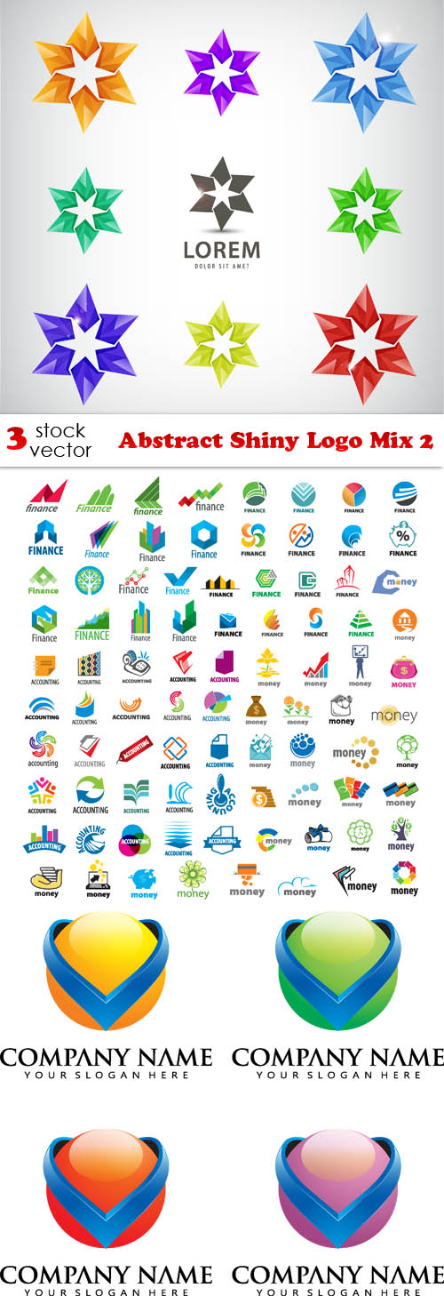 Vectors - Abstract Shiny Logo Mix 2