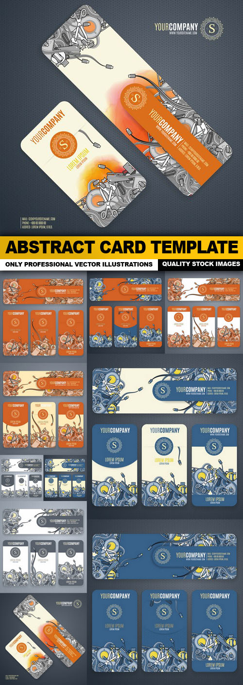 Abstract Card Template - 10 Vector