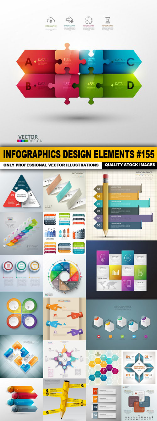 Infographics Design Elements #155 - 20 Vector
