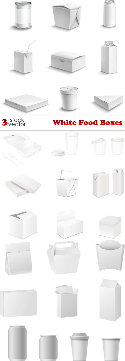 Vectors - White Food Boxes