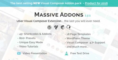 Nulled Visual Composer Extensions - Massive Addons v1.2.1 - WordPress Product visual