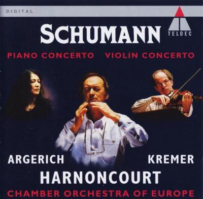 Argerich, Kremer – Schumann: Piano Concerto, Violin Concerto (Chamber Orchestra of Europe, Harnoncourt) / 1994 TELDEC